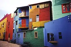 Brightly painted houses in Caminito