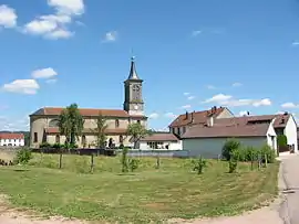 The church and surroundings in La Baffe