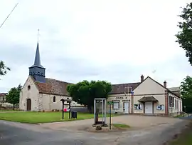 The church and town hall in La Belliole