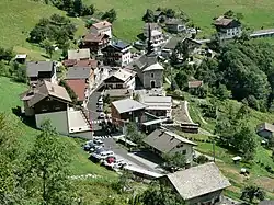 A view of the village of La Forclaz