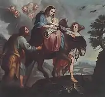 Image 16La huida a Egipto (The Flight into Egypt). Miguel Cabrera, around 1700. (from Culture of Mexico)