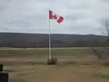 Canadian flag in La Riviere cemetery.