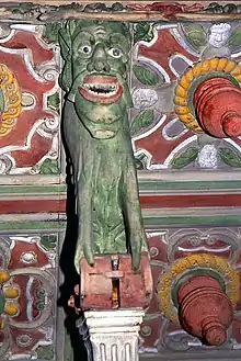 Carving on rood screen