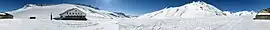 A 360° view of the Col du Petit Saint-Bernard in winter