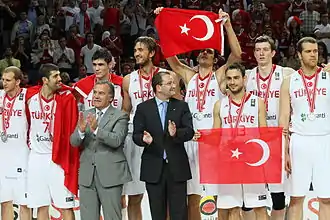 Image 57Turkish national basketball team won the silver medal in the 2010 FIBA World Championship. (from Culture of Turkey)