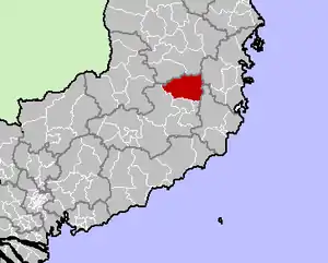 Location in Lâm Đồng province