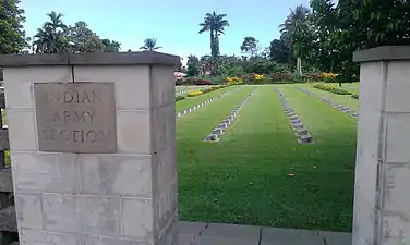 The gate to the Indian section. Left side of the main gate.