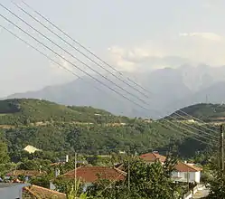 A view of Lagorrachi with Mount Olympus in the background