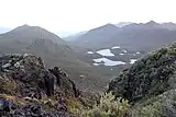 Lakes formed by glaciers above timberline in Chirripó National Park.