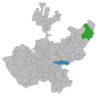 Location of the municipality in Jalisco