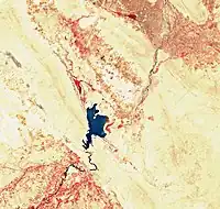 Lake Hamrin satellite image taken in 2022