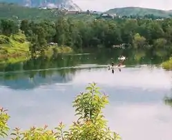 People are fishing at Lake Jennings