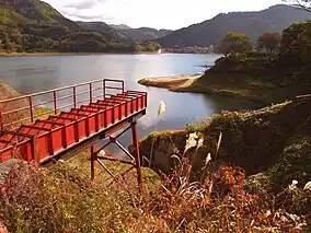 Lake Kinshu as seen from near the JR Hottoyuda train station