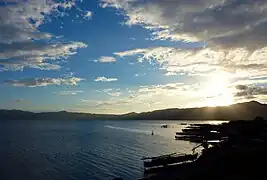 Sunset over Lake Mainit