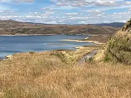 Lake Moawhango looking south towards Moawhango Dam, January 2022