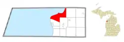 Location within Benzie County