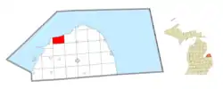 Location within Huron County