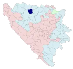 Location of Laktaši (municipality) within Republika Srpska