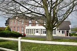 The town hall and school in Lalande-en-Son