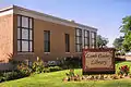 Lamb County Library in downtown Littlefield across from the First Baptist Church