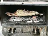 Lamb on the spit in Sarajevo