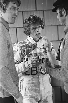 Lammers in talks at the 1982 Dutch Grand Prix.