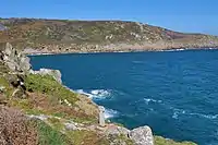 Looking out from Lamorna Cove Cornwall