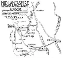 Map of mid-Lancashire, c. 400.