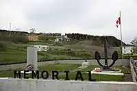 Monument in Lance Cove commemorating the events of WWII