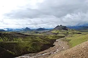 Landscape as seen from Laugavegur hiking trail