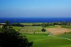 View across the Bay of Aarhus as seen from the hill of Ellemandsbjerg.