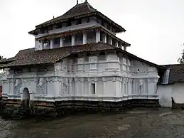 The Lankatilaka Vihara, a 14th century building influenced by Dravidian architecture, designed and involving an architect and craftsmen from South India.