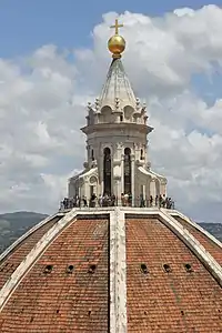 The lantern of the dome