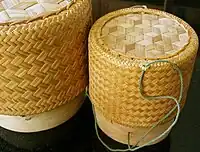 Lao ricebasket; the sort of weave imitated in the first "Sulkowski" type