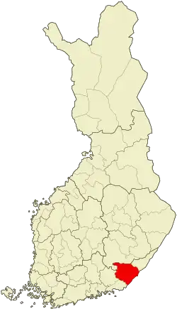 Location of Lappeenranta sub-region