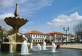 The main square in Mangualde, Largo Dr. Couto, location of the municipal authority