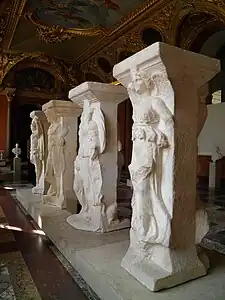 Las Incantadas, a group of Roman sculptures from a portico that once adorned the Roman Forum of Thessalonica, 150-230 AD, marble, Louvre