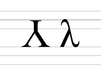 Upper and lower case of Latin lambda