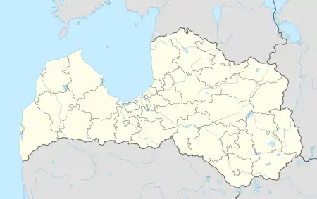 Locations of the 2022 Latvian Higher League teams