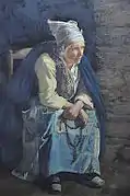 Old woman praying