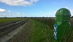 Boundary marker near Lauwerzijl