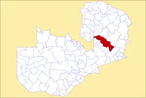 District location in Zambia