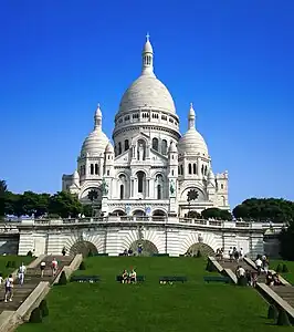 The Basilica of the Sacred Heart in Paris, France