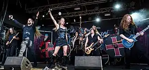 Leaves' Eyes performing at Wacken Open Air in 2018