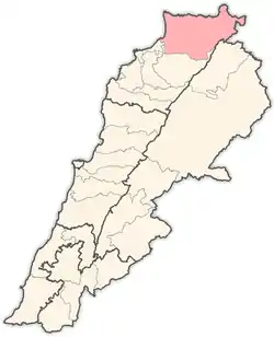 Location in Lebanon