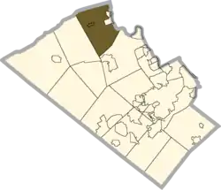 Location of Washington Township in Lehigh County, Pennsylvania