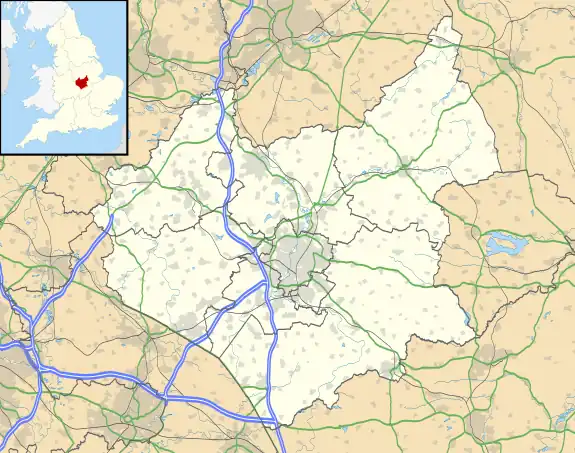 Witherley is located in Leicestershire