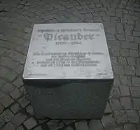 Plaque in Leipzig