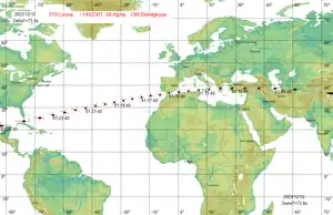 Predicted path using SOLEX