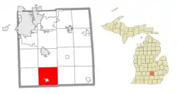 Location within Ingham County